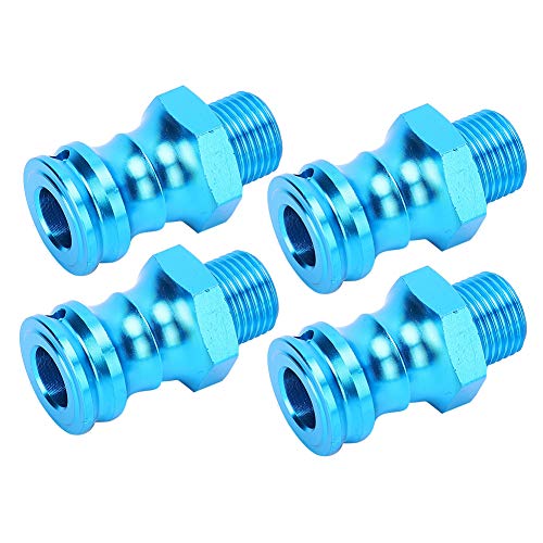 4pcs Wheel Extension Hex Drive Hub Adapters Widener, Aluminum Alloy 17mm Hex 23mm Wheel Extension Adapters for 1/8 RC Car Model (Blue) - color: Blue