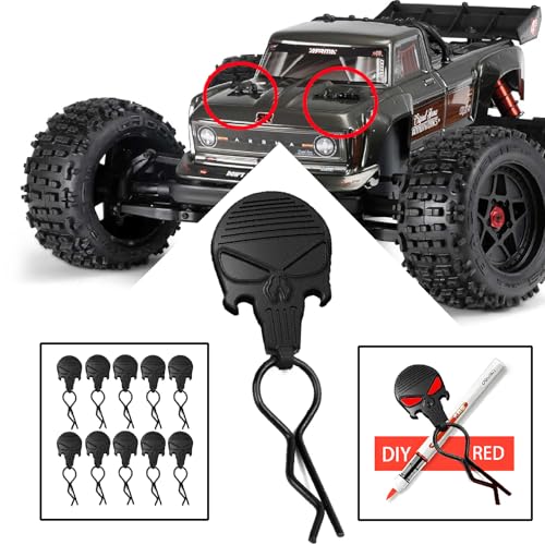 STMU 30pcs Universal RC Car Body Clips w/Pull Tabs R Pins for 1/10 Scale Losi Arrma Axial and All 1/10 Redcat HPI HSP Exceed Truck Buggy Shell Replacement Parts (1:10(30PCS)) - size: 1:10(30PCS)
