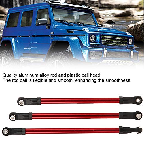 Aluminum Alloy Link Bars, 8Pcs Upgraded Durable for 313mm Wheelbase RC Crawler, 1/10 Scale Off-Road Vehicle Parts for Hobbyists Trail Riding and Rock Crawling Enthusiasts