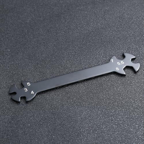 Hemobllo 6-in-1 RC Wrench Tool for Turnbuckles Adjustable Rod Wrench for RC Car Black Multifunctional Repair Tool Ergonomic Grip
