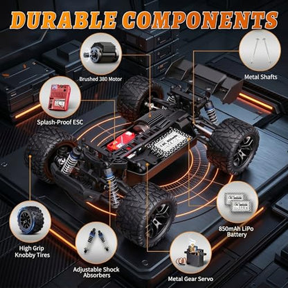 HAIBOXING 1:18 Remote Control Car, Fast RC Cars for Adults& Kids | Hobby RC Truck for Boys. 36KPH High-speed Off-Road RC Electric Vehicle with 2 Rechargeable Batteries (18858) - style: 1/18 Racing Car