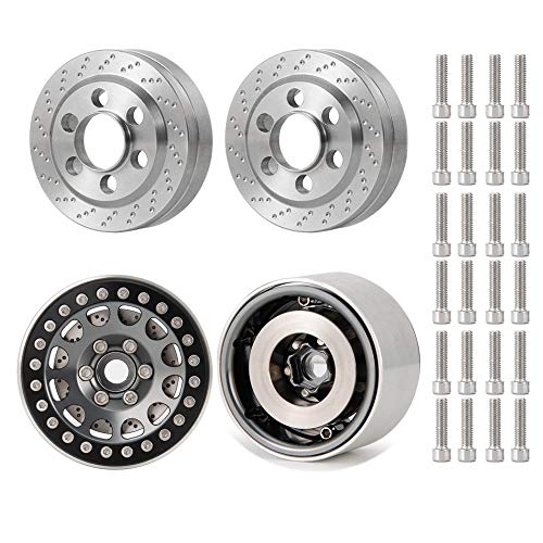 4pcs Stainless Steel RC Car 1.9" Beadlock Wheel Weight Block 56g Counterweight Upgrade Parts for 1/10th SCX10 TRX4 Redcat Gen8 Gen7