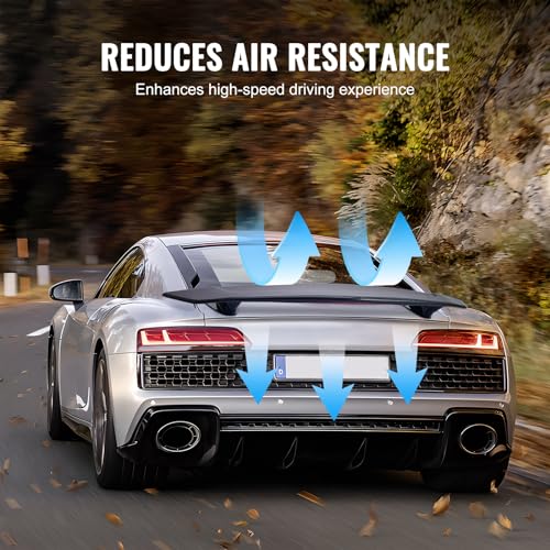 VEVOR GT Wing Car Spoiler, 46.3 inch Universal Spoiler, Compatible with Most Sedans and Coupes, High Strength ABS Material, Car Rear Spoiler Wing, Racing Spoiler BGW/JDM Drift Glossy Black - size: 46.3 Inch, style: ABS