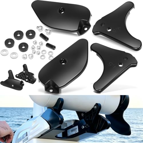Motor Ramp & Skid Plate Kit For Minn Kota Terrova & Riptide Terrova 112 lb Thrust 4-1/2" Motors BT 2017 & Newer Models - Left and Right - Ramp + Skid Plate Rebuild Kit