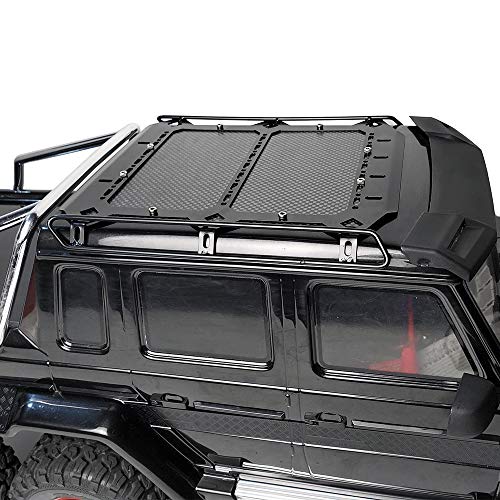 RCLions Metal Roof Rack with Carbon Fiber Panel Upgrades Parts for TRX6 G63 TRX4 G500 1/10 RC Crawler Car Body Accessories