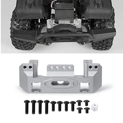 CNC Aluminum Front Bumper Mount Servo Winch Mount Bracket Stand Compatible with Traxxas TRX4 TRX-4 1/10 RC Crawler Car Upgrade Parts