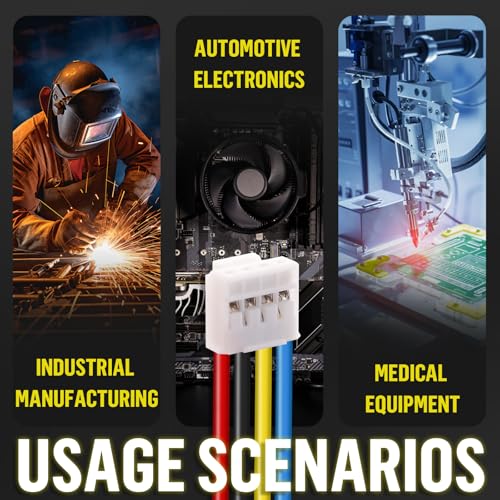 10 Sets/40 Pcs JST HY 2.0mm 4 Pin 22AWG Silicone Connector Kit | Premium Automotive Wiring, Heavy Duty Terminals, Reliable Circuit Board, High Temperature Housing, Easy Project Assembly - size: 4-Pin, style: JST-HY