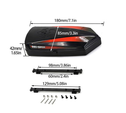 RC Plastic Roof Trunk Luggage Rack Box, Car Shell Body Upgrade for 1/10 or 1/12 Proportion Traxxas TRX4 TRX6 Axial SCX10 90046 G63 VP VS4 RC Crawler (White) - color: White