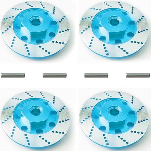 Brake Discs with 12mm Hex Hub for Tamiya Sakura D4 1/10 Scale RC Cars - Aluminum Alloy Upgrade Kit for Drift, On-Road RC Car - CNC Machined Performance Part with Anodized Finish Sky Blue - color: Sky Blue