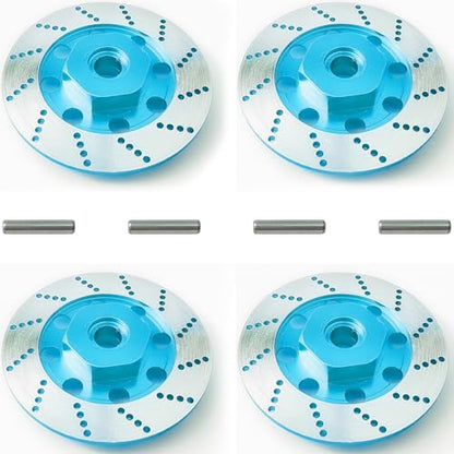Brake Discs with 12mm Hex Hub for Tamiya Sakura D4 1/10 Scale RC Cars - Aluminum Alloy Upgrade Kit for Drift, On-Road RC Car - CNC Machined Performance Part with Anodized Finish Sky Blue - color: Sky Blue