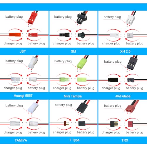 RC Battery Charger for T-raxxas Smart NiMH/NiCd Battery Charger for 4.8V 7.2V 8.4V 9.6V Battery Compatible 2.4V-12V NiMH/NiCD Pack - size: NiMH/NiCd Battery Charger
