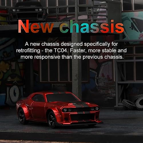 1:76 Turbo Racing Scale RC Sport Car, Table Racing Remote Control Mini Model Car Full Proportional RTR Kit Toys (C75-red) - color: C75-red