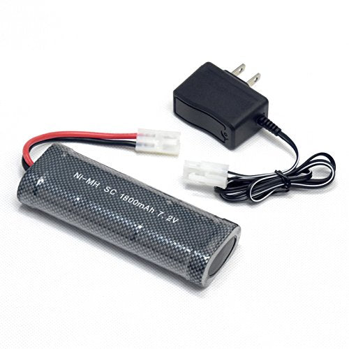 7.2V 1800mAh NiMH Battery KET-2P Female P-to-S Plug & US Charger for RC Car Truck Racing Speed Boat Power Starter