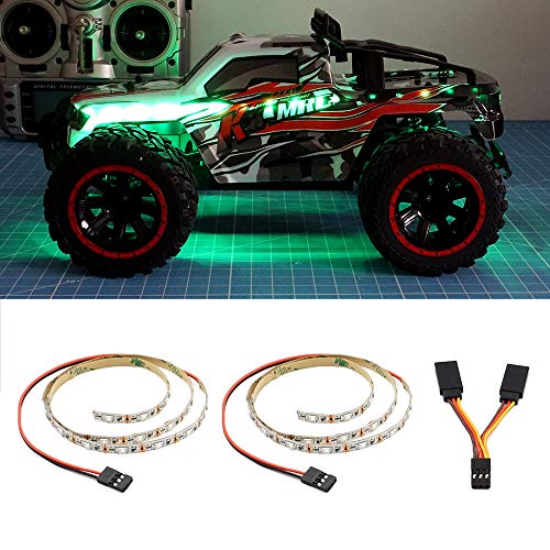 LED Light Strip for RC Fixed Wing Airplane Flying Wing Plane AR Wing Drone Model Car Truck (Green) - color: Green