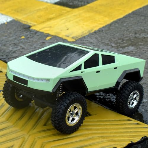 RC Car Shell Pickup Hard Body Shell with Front Rear Bumpers for TRX4M Bronco Defender 1/18 RC Crawler Chassis (Olive Green) - color: Olive Green