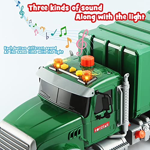 Dwi Dowellin Toddler Toys for 3 + Years Old Boys, 15" Large Garbage Truck Toy,Friction Powered Waste Management Garbage Truck with Lights and Sounds,3 Rear Loader Trash Cans,Kids Gift - style: garbage tuck