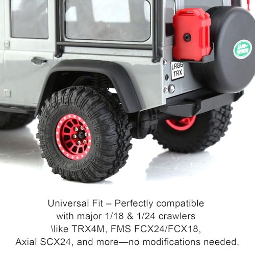 1.0 RC Crawler Tires 57x24mm, 4PCS Soft Sticky Rock Terrain Rubber Tires with Foam Inserts, Compatible with Traxxas TRX4M, Axial SCX24, FMS FCX24 FCX18, 1/18 1/24 Crawlers