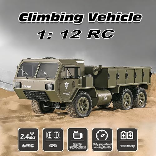 FY004 1/16 6wd Rc Car, Full Proportional Steering Throttle 2.4G High-Speed Rc Climbing Car, High Simulation Pickup Model Can Be Modified Off-Road Remote Control Truck Outdoor Adult And Children'S Toys - color: Green