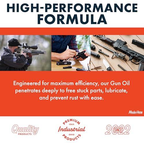 Made Here Premium Lubricating Gun Oil with Nano Technology – Made in The USA – Superior Corrosion Protection & Long-Lasting Performance – 4oz - size: Gun Oil 4 Oz (Pack of 1)