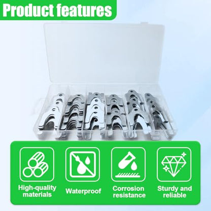 YoRise 144PCS Universal Auto Alignment Body Shim Assortment Kit, 1/16" 1/64" 1/32" 1/8" Metal Car Spacers for Camber Alignment or Adjusting Body Parts (Silver)
