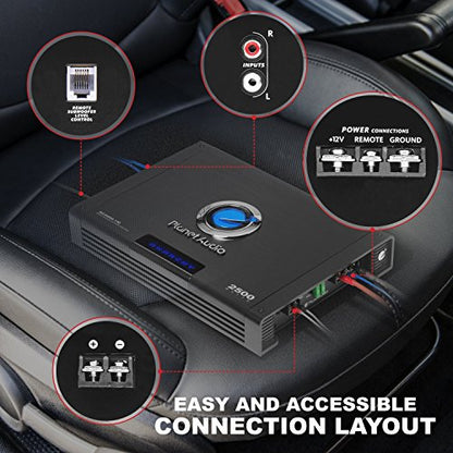Planet Audio AC2500.1M Monoblock Car Amplifier, 2500 Watts, 2/4 Ohm Stable