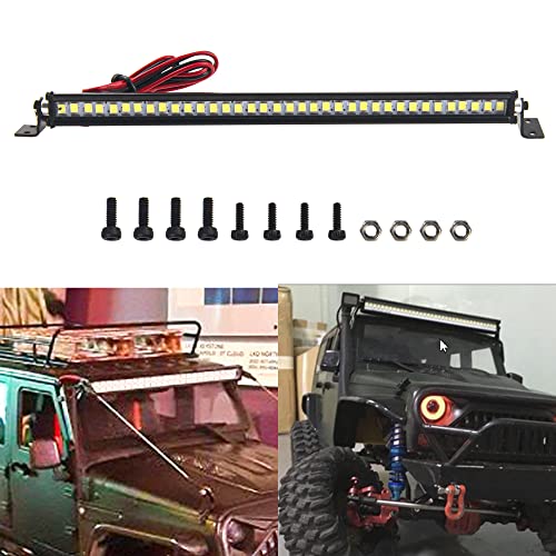 5.9" RC 36Led LED Light Bar Roof LED Lamp Body Shell Roof Light Compatible with Traxxas TRX-4 SCX10 90046 D90 SCX10 II CC01 Redcat Gen7 1/10 RC Crawler Car Truck (L Shape Bracket) - style: L Shape Bracket