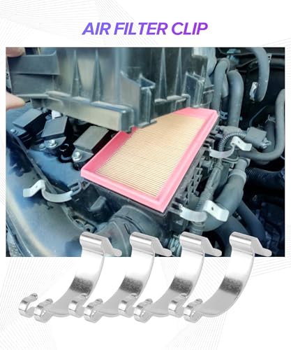 4PCS Air Filter Clips,Car Accessories,Air Filter Cleaner Housing Box Lid Spring Clip,Universal Metal Automotive Clips Replacement,Used to Fastening Connection of Airs Filters,Fit for Most Cars