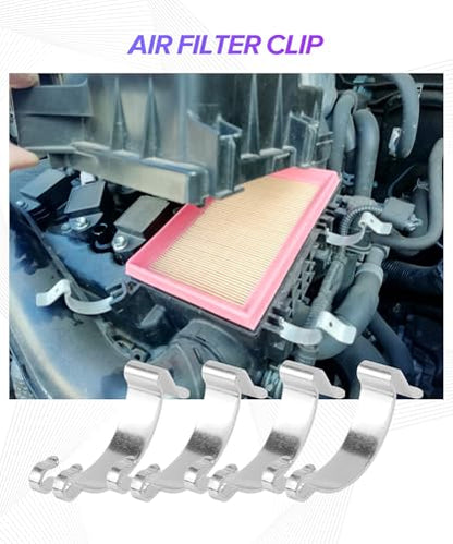 4PCS Air Filter Clips,Car Accessories,Air Filter Cleaner Housing Box Lid Spring Clip,Universal Metal Automotive Clips Replacement,Used to Fastening Connection of Airs Filters,Fit for Most Cars
