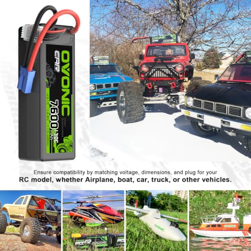 OVONIC 4S LiPo Battery 7600mAh 14.8V 130C RC Battery with EC5 Connector