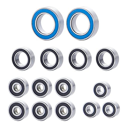 15Pcs Wheel Hub Axle Steel Sealed Bearing Kit for Kyosho Mini-Z | MA020 1/28 Sport RC Car Upgrade Parts