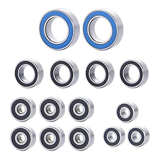 15Pcs Wheel Hub Axle Steel Sealed Bearing Kit for Kyosho Mini-Z | MA020 1/28 Sport RC Car Upgrade Parts