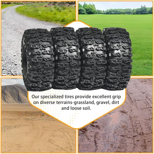 0.7” FS6 Super Soft Crawler Tires, 40×16mm Micro Scale Rubber Tires with Foam Inserts, Compatible with Axial SCX30 Redcat Ascent-32 1/30–1/32 RC Crawler Upgrades (4PCS)