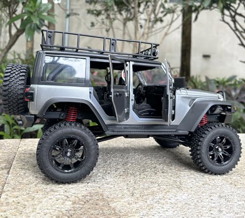 WPLDEWAN 1/12 RC Crawler MN-128 Remote Control Jeep Truck Off Road | RC Rock Crawler 4x4 All Terrain with 390 Motor Full Proportional Upgraded Chassis Opening Doors Hobby Grade Model Adult