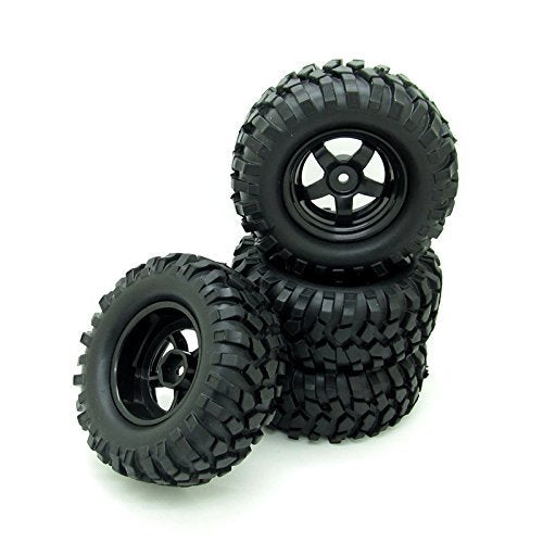 4X 1:10 RC Off-Road Car Wheel Tires, 5 Spokes Wheel Rim | 12 mm Hex, RC Parts