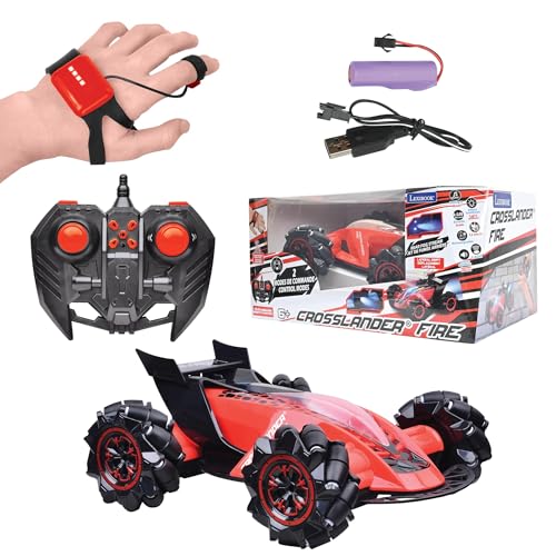 LEXIBOOK, Crosslander Fire RC Car, RC60 | Smoke Jet, Gesture Control, Music, Rechargeable - style: Crosslander Fire