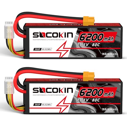 3S 6200mAh Lipo Battery 11.1V 80C Lipo Battery with XT60 Connector for RC Car Truck Boat Heli Airplane