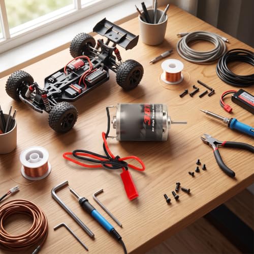 RC Brushed Motor,380 38 Turn High Torque Brushed Motor with JST Plug for 1/16 RC Car Ship Model