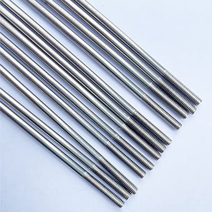 M3 9.84Inch Pushrod Connector 304 Stainless Steel Rod Linkage DIY Parts for RC Model Airplane Helicopter Boat Car 12Pcs - size: M3x9.84"