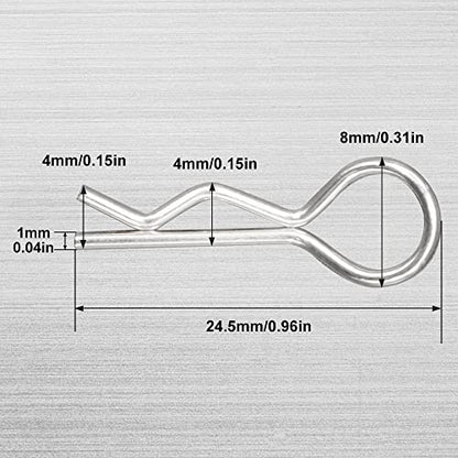 GLOBACT 100Pcs Universal RC Body Clips Pins for All 1/8 1/10 1/12 Scale Redcat HPI Himoto HSP Exceed RC Car Parts Truck Buggy Shell Replacement | RC Body Clips Pins for Traxxas Redcat HPI Himoto HSP Exceed 1/8 1/10 1/12 RC Car Truck Crawler