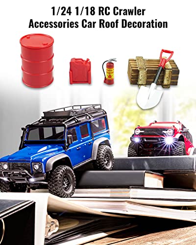 1/24 1/18 RC Crawler Accessories Fit for 1/18 TRX4M 1/24 Axial SCX24 (12Pcs Red) - size: Red