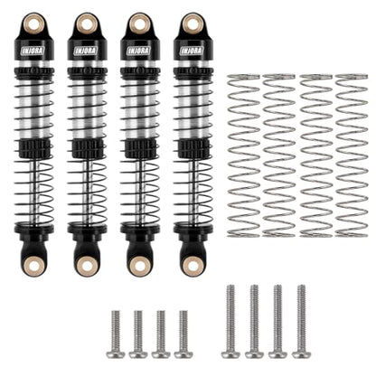 INJORA 59MM Long Threaded Oil Damper Shock Absorber for TRX4M, Black - color: Black