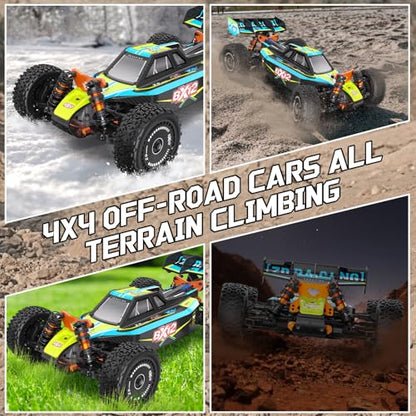 ZD Racing 1:12 Brushless Fast Rc Cars for Adults Fast 42 MPH,Off Road Rc Car 4X4,Remote Control Car for Adults 4WD High Speed Racing RC Buggy with 3S 2200 mAh Truck Suitable for Gifts - color: Green