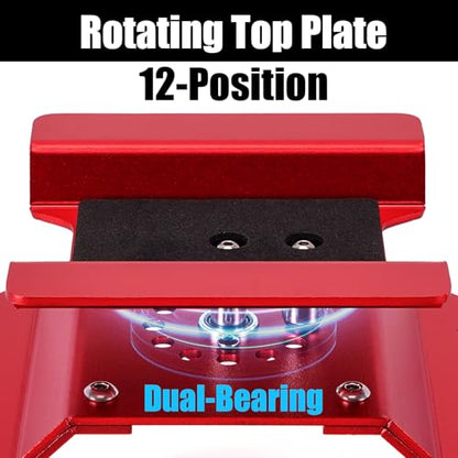INJORA Aluminum 80g RC Car Stand with Shock Holder for 1/24 1/18 RC Crawler Upgrade(Red) - color: Red