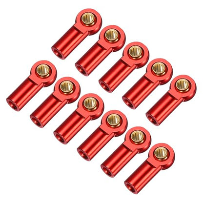 MECCANIXITY Pack of 11 Metal Tie Rod Ends M3xL19mm Steering Ball Joints Red | Link, for 1/10 RC Hobby Car Truck Crawler DIY Upgrade - color: Red