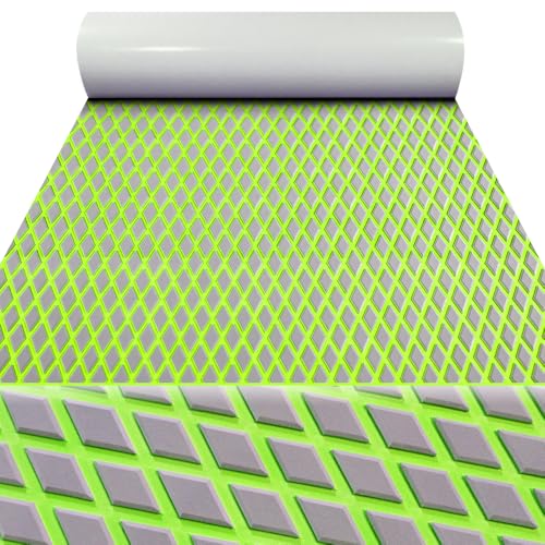 98.4"X43.31" Boat Flooring Self-Adhesive EVA Foam Boat Decking Marine Yacht RV Pool Non-Skid - color: Light gray and olive green