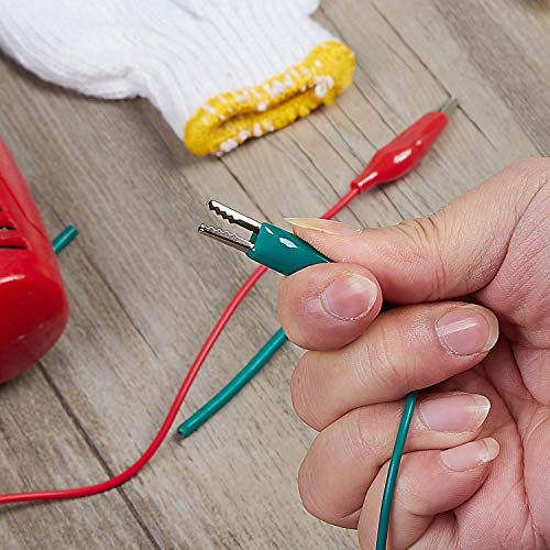 WG-026 10 Pieces and 5 Colors Test Lead Set & Alligator Clips,20.5 inches / 22 AWG Wire (3 Pack) - size: 3 PACK