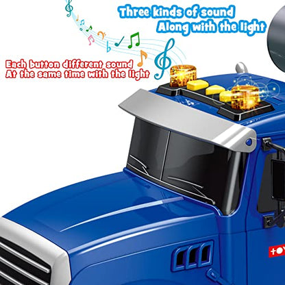 Dwi Dowellin Toddler Trucks Toys for Boys Age 1-3 3-5,Big Cement Mixer Truck with Lights and Sounds,Kids Boy Toys Christmas Birthday Gift Car - style: mixer tuck