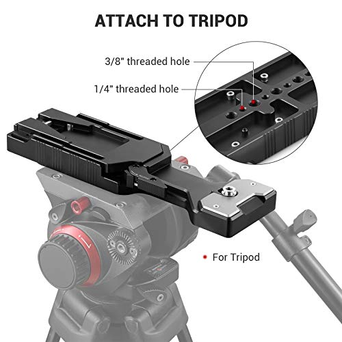 SMALLRIG Universal Quick Release Tripod Adapter Plate for Sony VCT-14 | Safety Locking System
