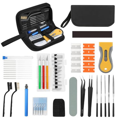3D Printer Tools Kit - 58PCS 3D Printer Accessories 3D Printing Tool Kit with Nozzle Cleaning Kit, Deburring Tool, Scraper, Files, Carving Knife, Tweezers – 3D Print Tools for FDM/SLA/Bambu lab - style: 58pcs 3D Printing Tool Kit with Deburring Tool