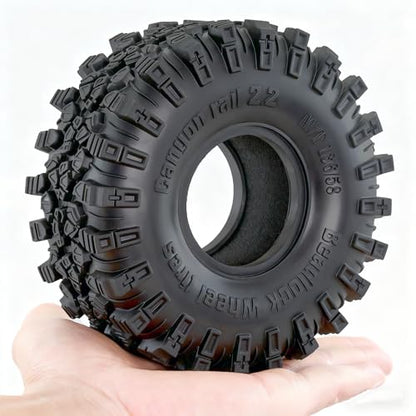 2.2 Crawler Tires Compatible with 2.2 Bealocks Wheels Rims, fit Traxxas TRX4 Sport,SCX10，Redcat Everest 10, Axial RBX10 Ryft 4WD Capra 4WS Rock Crawler